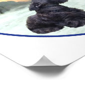 Scottie-hond en sneeuwman poster (Hoek)