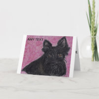 Scottie hond Gepersonaliseerde wenskaart verjaarda