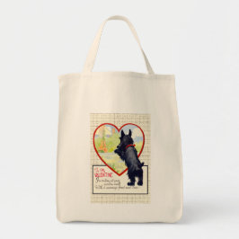 Scottie hond hart Valentijn Schotse Terrier Tote Bag