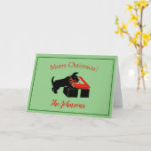Scottie Hond Kerstkaarten Terrier Kaart (Gele Bloem)