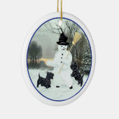 Scottie-hond-ornament Keramisch Ornament (Rechts)