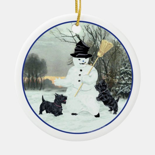 Scottie-hond-ornament Keramisch Ornament (Voorkant)
