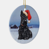 Scottie-hond-ornament Keramisch Ornament (Rechts)
