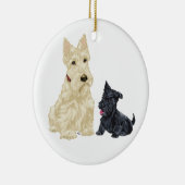 Scottie-hond-ornament Keramisch Ornament (Rechts)
