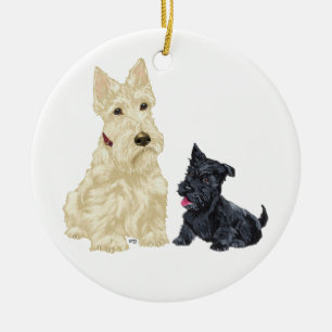 Scottie-hond-ornament Keramisch Ornament