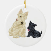 Scottie-hond-ornament Keramisch Ornament (Achterkant)