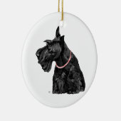 Scottie-hond-ornament Keramisch Ornament (Rechts)