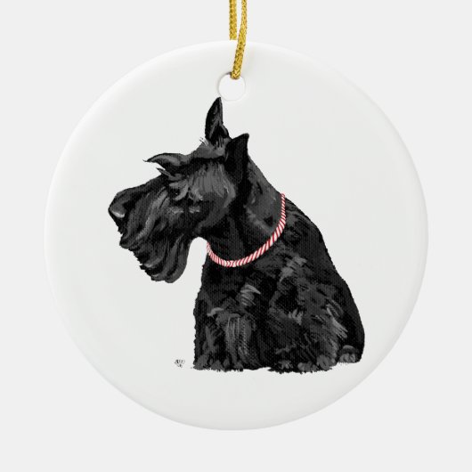 Scottie-hond-ornament Keramisch Ornament (Voorkant)