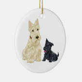 Scottie-hond-ornament Keramisch Ornament (Rechts)