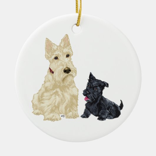 Scottie-hond-ornament Keramisch Ornament (Voorkant)