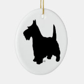 Scottie-hond-ornament Keramisch Ornament (Rechts)