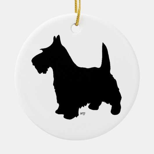 Scottie-hond-ornament Keramisch Ornament (Voorkant)