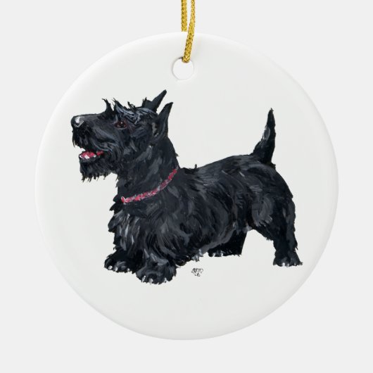 Scottie-hond-ornament Keramisch Ornament (Voorkant)