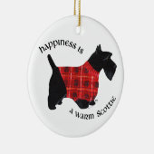 Scottie-hond-ornament Keramisch Ornament (Rechts)
