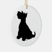 Scottie-hond-ornament Keramisch Ornament (Rechts)