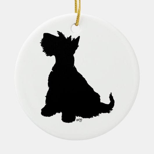 Scottie-hond-ornament Keramisch Ornament (Voorkant)