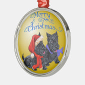 Scottie-hond-ornament Metalen Ornament (Links)