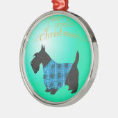 Scottie-hond-ornament Metalen Ornament (Links)