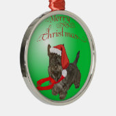 Scottie-hond-ornament Metalen Ornament (Rechts)