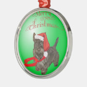 Scottie-hond-ornament Metalen Ornament (Links)