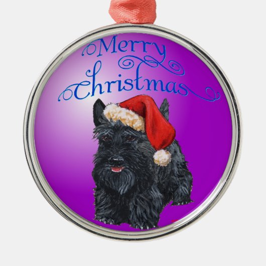 Scottie-hond-ornament Metalen Ornament (Voorkant)