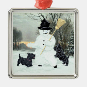 Scottie-hond-ornament Metalen Ornament