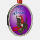 Scottie-hond-ornament Metalen Ornament (Rechts)