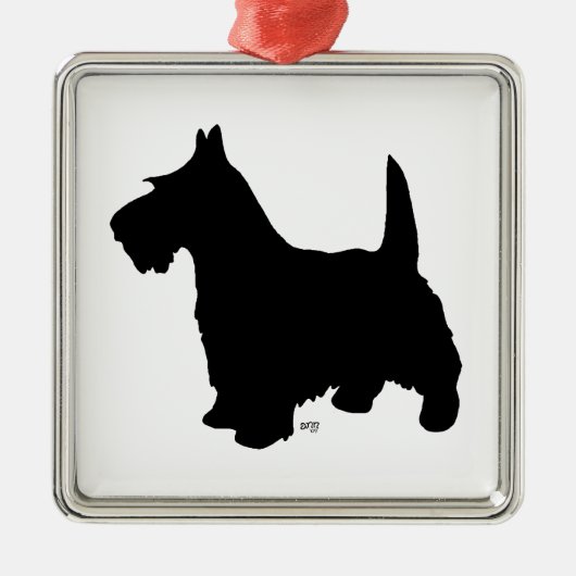 Scottie Hond Silhouet Ornament (Voorkant)