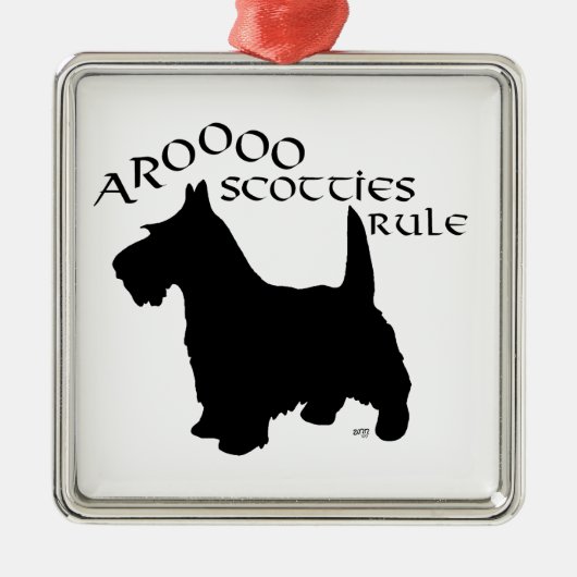 Scottie-hond Silhouet Ornament (Voorkant)