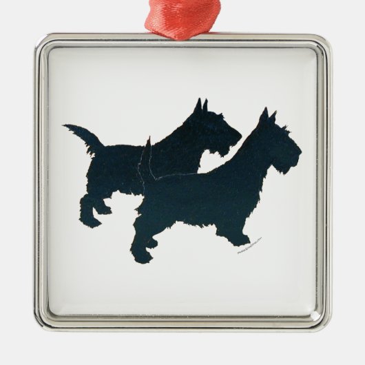 Scottie Hond Silhouet Ornament (Voorkant)