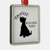 Scottie-hond Silhouet Ornament (Rechts)