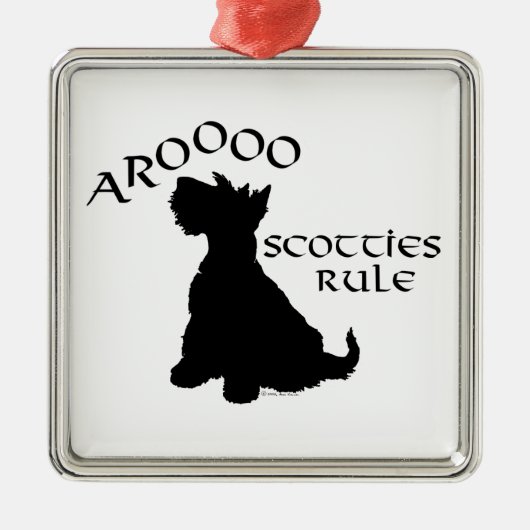 Scottie-hond Silhouet Ornament (Voorkant)