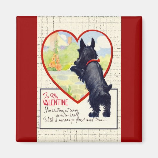 Scottie hond Valentijn Schotse Terrier Magneet (Voorkant)