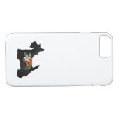 Scottie Hondenras Boho Floral Silhouette Case-Mate iPhone Case (Achterkant (Horizontaal))