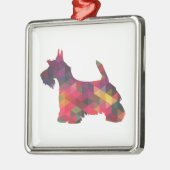 Scottie Hondenras Geo Silhouette Multi Metalen Ornament (Links)