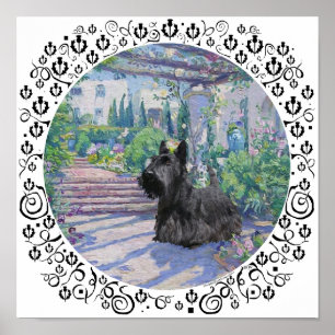 Scottie in de lentetuin poster
