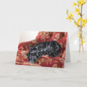 Scottie in een Big Red Stoel Kaart (Gele Bloem)