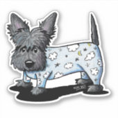 Scottie in PJs Vinyl Stickers (Voorkant)