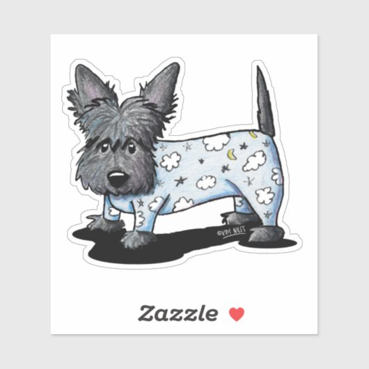 Scottie in PJs Vinyl Stickers (Vel)