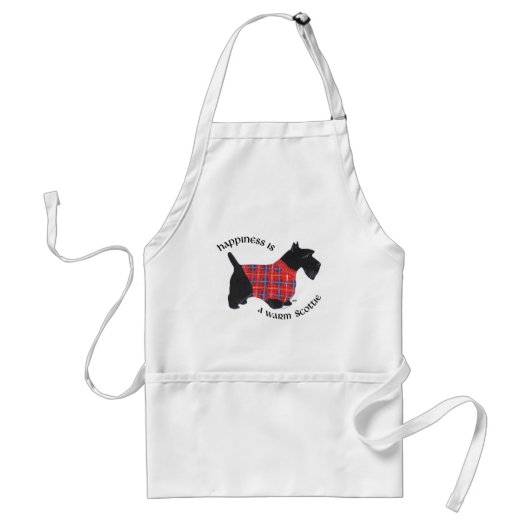 Scottie in Red & Blue Pset Sweater Standaard Schort (Voorkant)