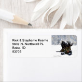 Scottie in Snow Etiket (Insitu)