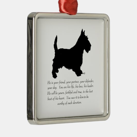 Scottie Keepsake Ornament - Hond (Rechts)