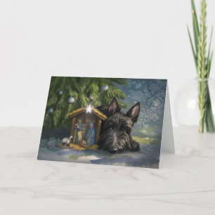 Scottie kerstgroet kaart