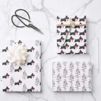 Scottie Kerstmis Inpakpapier Vel