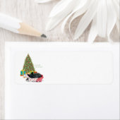 Scottie kerstmis label stickers (Insitu)