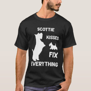 Scottie kisses repareren alles Schotse Terriër moe T-shirt