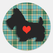 Scottie Liefde Hart Sticker (Voorkant)