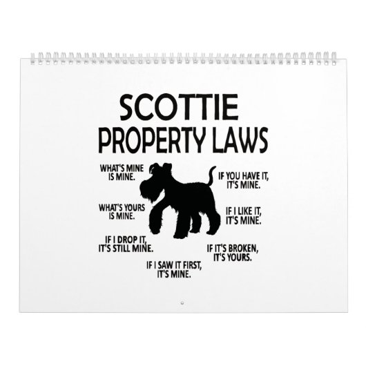 Scottie Lover Scottish Terrier Owner Scottie Mom Kalender (Hoes)