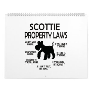 Scottie Lover Scottish Terrier Owner Scottie Mom Kalender