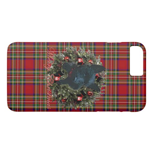 Scottie Merry Kerstmis Case-Mate iPhone Case (Achterkant (Horizontaal))